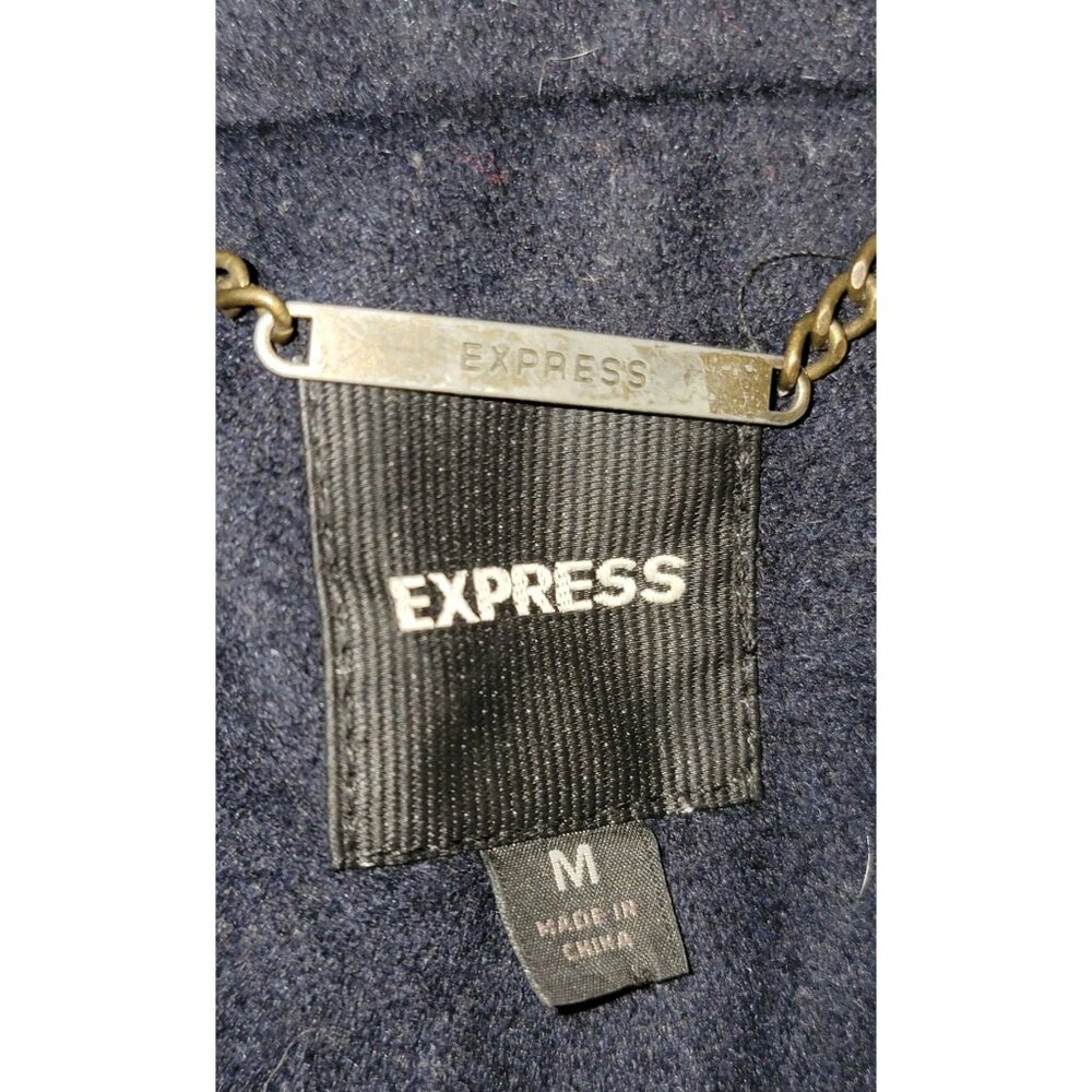 Express Womens Double Breasted Navy Peacoat Jacket Size M - Picture 3 of 7